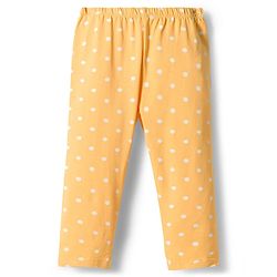 Babyhug Cotton Lycra Knit Full Length Leggings with Heart Polka Dots & Floral Print Pack of 3 - Multicolor