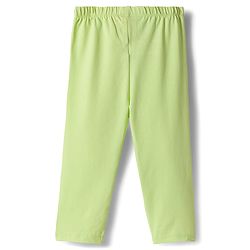 Babyhug Cotton Lycra Knit Full Length Leggings With Floral Print Pack Of 3 - Pink Lime Green & White