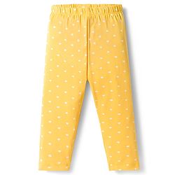 Babyhug Cotton Lycra Knit Full Length Leggings with Floral Print Pack of 3 - Multicolor