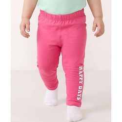Babyhug Cotton Lycra Knit Full Length Leggings with Floral Print Pack of 3 - Multicolor