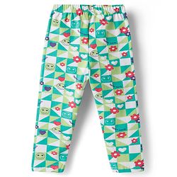 Babyhug Cotton Lycra Knit Full Length Leggings with Floral Print Pack of 3 - Multicolor