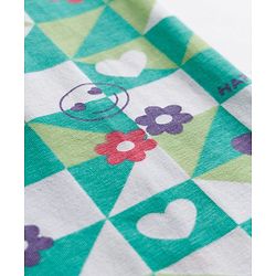 Babyhug Cotton Lycra Knit Full Length Leggings with Floral Print Pack of 3 - Multicolor