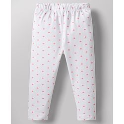 Babyhug Cotton Knit Full Length Leggings with Polka Dots & Star Print Pack of 5 - Multicolour