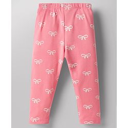 Babyhug Cotton Knit Full Length Leggings with Polka Dots & Star Print Pack of 5 - Multicolour