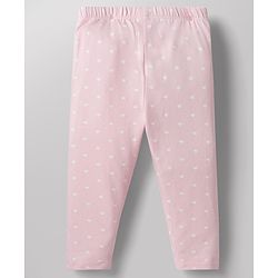 Babyhug Cotton Knit Full Length Leggings with Polka Dots & Star Print Pack of 5 - Multicolour