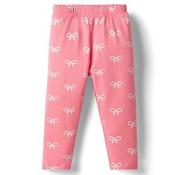 Babyhug Cotton Knit Full Length Leggings with Polka Dots & Star Print Pack of 5 - Multicolour
