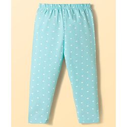 Babyhug Cotton Lycra Knit Full Length Polka Dots & Star Printed Leggings Pack Of 5 - Multicolour