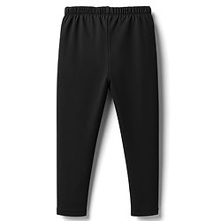 Babyhug Cotton Lycra Full Length Solid colour Leggings - Black