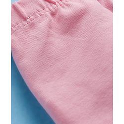 Babyhug Cotton Lycra Knit Full Length Solid Colour Leggings - Pink