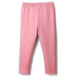 Babyhug Cotton Lycra Knit Full Length Solid Colour Leggings - Pink