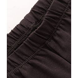 Babyhug Cotton Lycra Knit Full Length Solid Leggings - Black