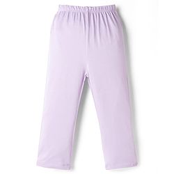 Babyhug Cotton Knit Full Length Solid Color Leggings - Lavender
