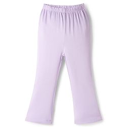 Babyhug Cotton Knit Full Length Solid Color Leggings - Lavender