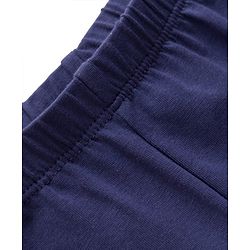 Babyhug Cotton Lycra Knit Full Length Solid Leggings - Navy Blue