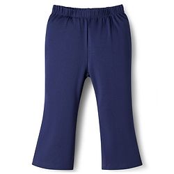 Babyhug Cotton Lycra Knit Full Length Solid Leggings - Navy Blue