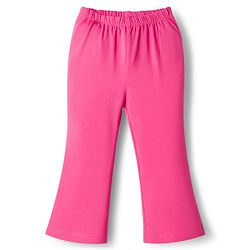 Babyhug Cotton Lycra Knit Full Length Solid Leggings - Dark Pink