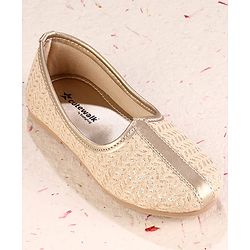 Cute Walk by Babyhug Slip on Designed Mojaris - Beige