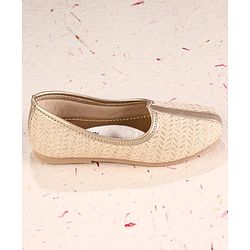 Cute Walk by Babyhug Slip on Designed Mojaris - Beige