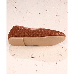 Cute Walk by Babyhug Slip on Self Designed Mojaris - Brown
