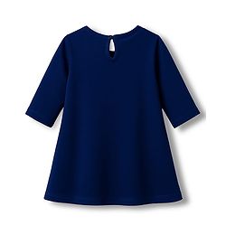 Babyhug Cotton Knit Full Sleeves Nighty With Ice cream Print - Navy Blue