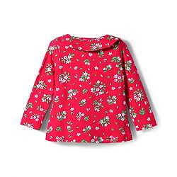 Babyhug Cotton Knit Full Sleeves Co-ord Night Suit With Floral Print - Red