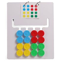 Babyhug Wooden Montessori Slide Puzzle| Colour & Pattern Matching Learning Toy| Early Brain Development| Motor Skills| Gift for Boys & Girls| BIS Certified| Gifting Option for 4 Years+