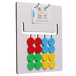 Babyhug Wooden Montessori Slide Puzzle| Colour & Pattern Matching Learning Toy| Early Brain Development| Motor Skills| Gift for Boys & Girls| BIS Certified| Gifting Option for 4 Years+