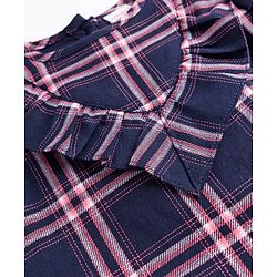 Babyhug Cotton Woven Full Sleeves Checks Top - Multicolor
