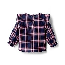 Babyhug Cotton Woven Full Sleeves Checks Top - Multicolor