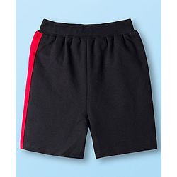 Babyhug Disney Single Jersey Knit Half Sleeve T-Shirt & Shorts Set with Mickey Mouse Graphic - Black & White