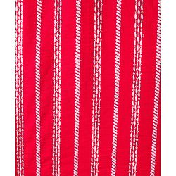 Babyhug Woven Full Sleeves Kurta Pyjama Set With Embroidery & Sequin Detailing - Red