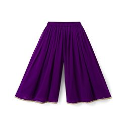 Babyhug Woven Half Sleeves Indo Western Set With Floral Print - Purple