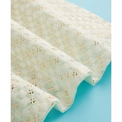 Babyhug Woven Full Sleeves Embroidered Kurta Pyjama Set with Embellished Detailing - Offwhite