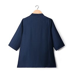 Babyhug Woven Full Sleeves Kurta Pajama Set with Embroidered Jacket - Navy Blue
