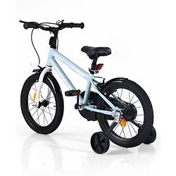 Babyhug Cruise Bicycle for Kids Cycle for 3 to 7Years Boys & Girls 16T Inches- Blue|90% Pre-Installed|Sturdy Frame| Removable Training Wheels|Durable Brake|Rubber Tyres|Height Adjustable Seat & Handle