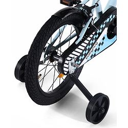 Babyhug Cruise Bicycle for Kids Cycle for 3 to 7Years Boys & Girls 16T Inches- Blue|90% Pre-Installed|Sturdy Frame| Removable Training Wheels|Durable Brake|Rubber Tyres|Height Adjustable Seat & Handle