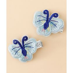 Babyhug Butterfly Clips Free Size Pack of 2 - Blue