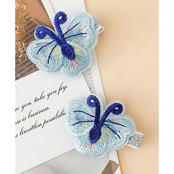 Babyhug Butterfly Clips Free Size Pack of 2 - Blue