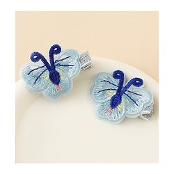 Babyhug Butterfly Clips Free Size Pack of 2 - Blue