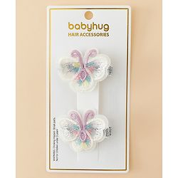 Babyhug Butterfly Clips Free Size Pack of 2 - Blue