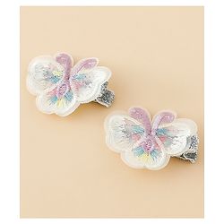 Babyhug Butterfly Clips Free Size Pack of 2 - Blue