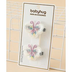 Babyhug Butterfly Clips Free Size Pack of 2 - Blue