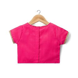 Babyhug Woven Half Sleeves Printed & Embroidered Indo Western Set with Dupatta - Pink
