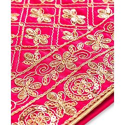 Babyhug Woven Half Sleeves Printed & Embroidered Indo Western Set with Dupatta - Pink