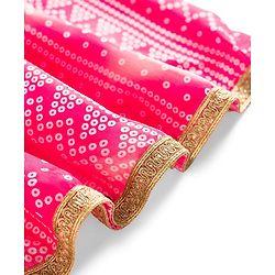 Babyhug Woven Half Sleeves Printed & Embroidered Indo Western Set with Dupatta - Pink