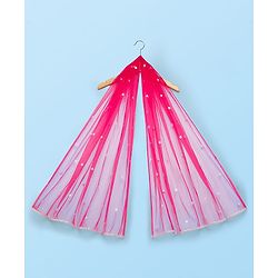 Babyhug Woven Sleeveless Choli Lehenga Set with Dupatta & Sequin Detailing - Dark Pink