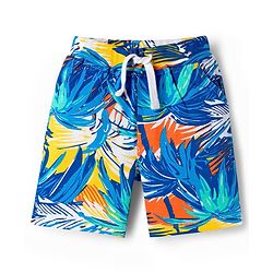 Babyhug Cotton Knit Half Sleeves Tropical Theme Printed Co-ords Shirt & Shorts Set - Navy Blue