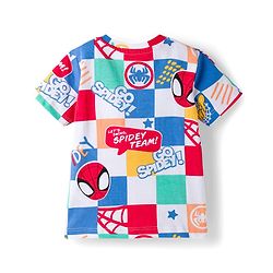 Babyhug Marvel Single Jersey Knit Half Sleeves Co-ords T-Shirt & Shorts Set with Spiderman Graphic - Multicolor