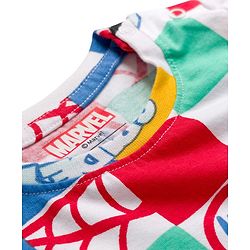 Babyhug Marvel Single Jersey Knit Half Sleeves Co-ords T-Shirt & Shorts Set with Spiderman Graphic - Multicolor