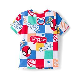 Babyhug Marvel Single Jersey Knit Half Sleeves Co-ords T-Shirt & Shorts Set with Spiderman Graphic - Multicolor
